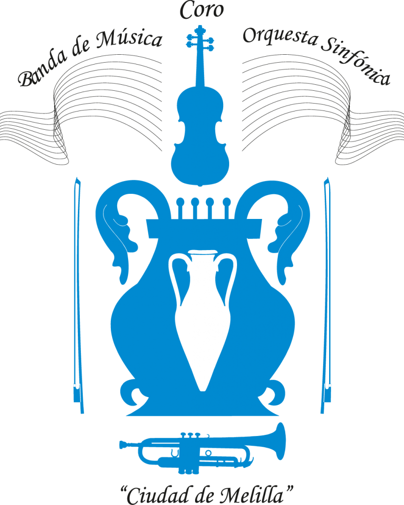 Escudo Oficial de la Asociación "Banda, Orquesta Sinfónica y Coro Ciudad de Melilla"